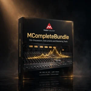 MeldaProduction MCompleteBundle – Complete Audio Plugin Collection Download software box and plugin interfaces