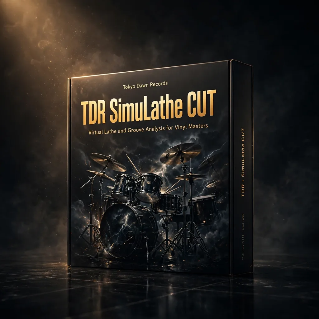 AT-TDRSIMULATHECUT-2026 Tokyo Dawn Records TDR SimuLathe CUT for Mac Only — vinyl cutting simulation with virtual lathe and groove analysis