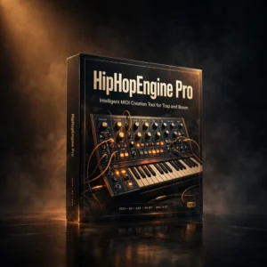 HipHopEngine Pro | MIDI Generator plugin interface for hip-hop melody and bassline creation