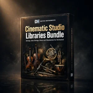 Cinematic Studio Libraries Bundle – Professional Orchestral Instruments software box and Kontakt interfaces