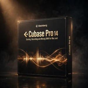 Steinberg Cubase Pro 14 professional DAW interface with channel strip, MIDI editor and mixing console for Mac and Windows