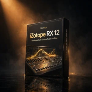 iZotope RX 12 advanced audio repair and restoration suite with AI noise reduction and dialogue isolation