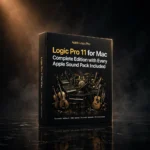 Logic Pro 11 for Mac with All Sound Packs – AI-Powered Music Production 3D software box artwork for the Mac DAW