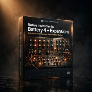Native Instruments Battery 4 + Expansions drum sampler software with professional drum kits