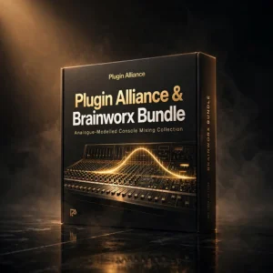 Plugin Alliance & Brainworx Bundle – Pro Mixing & Mastering Plugins studio console artwork