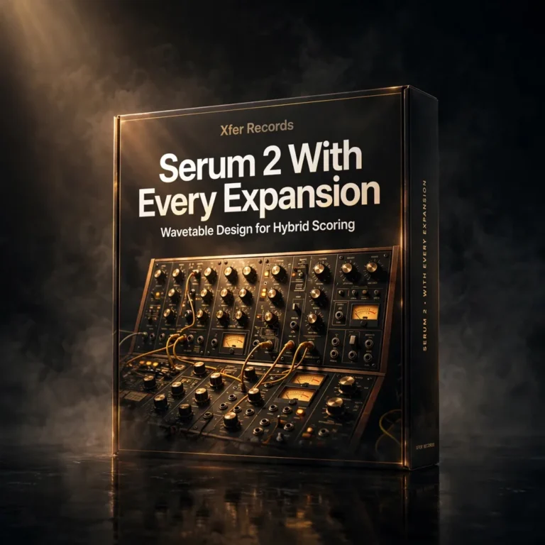 Xfer Serum 2 + All Expansions (Mac/Windows) wavetable synthesizer interface with expansion preset library