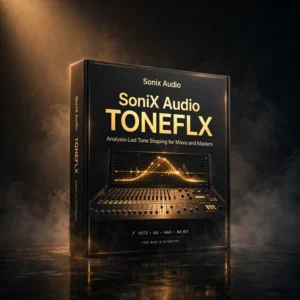 SoniX Audio TONEFLX intelligent tone shaping plugin with AI tonal analysis and dynamic EQ
