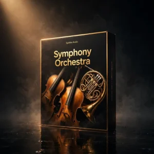 Spitfire Symphony Orchestra Kontakt library interface with strings, brass, woodwinds and percussion recorded at AIR Lyndhurst Hall