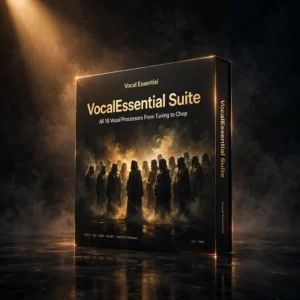 VocalEssential Suite complete 18 plugin vocal bundle for Mac with VocalTune, VocalComp, VocalQ, VocalVerb, VocalDelay and VocalDoubler