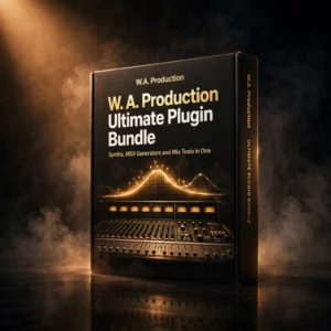 W. A. Production Ultimate Plugin Bundle – Complete Creative Studio Download software box and plugin interfaces